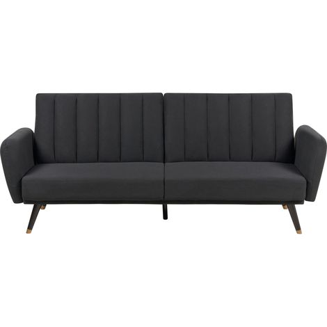 Schlafsofa 3-Sitzer VIMMERBY Stoff Schwarz
