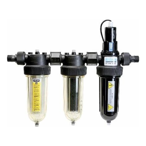 Apic – Stérilisateur UV 40W pour eau de pluie, puits et réseau – Débit 2,6 m³/h – Préfiltration 25µm et charbon actif