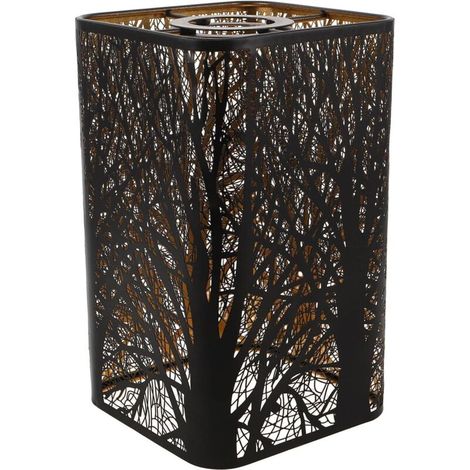 Hollow Metal Lampshade, Hollow Iron Hanging Shade, Vintage Carved Iron Forest Lampshade, Bedside Lamp for Floor Lamp, Bedroom Decor (1/5)