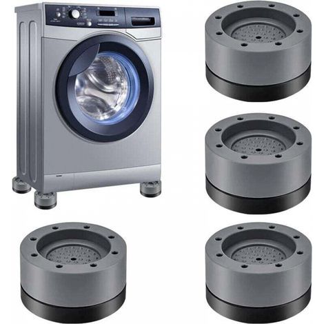 Lot de 4 Pied Anti Vibration Machine a Laver Patins Anti Vibration Tampon,Amortisseurs lave linge,Tampons À Pied Machine À Laver Pour Machines à Laver SéChoirs Et Meubles,Réfrigérateur,Gray (1/5)