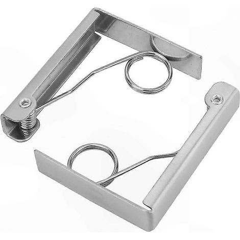 Lot de 2 pinces à ressort en acier inoxydable, maintien solide pour nappe et housse de table, fixation fiable et durable (1/4)