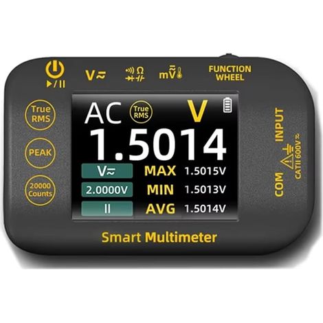 Mini Multimètre Numérique Rechargeable S40, Multimètre Photovoltaïque de Haute Précision, True RMS 20000, Testeur de Tension (1/5)