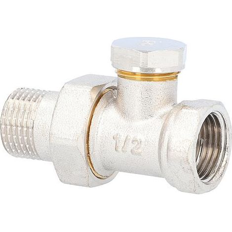 raccord radiateur passage integral 3/8" nickele