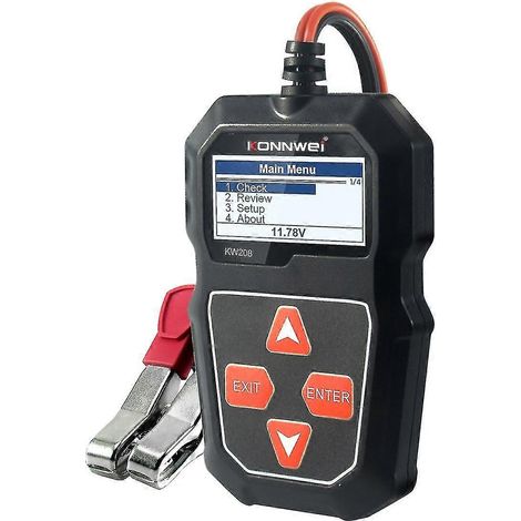 Testeur de batterie numérique Konnwei KW208 pour voiture, 12 V, 100-2000 CCA - Testeur de capacité de batterie automobile pour la maintenance (1/5)