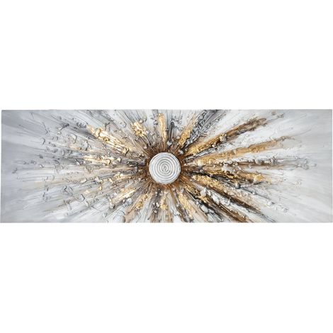 Gemalte Leinwand Kylia Sonne 150x50cm - Model 2