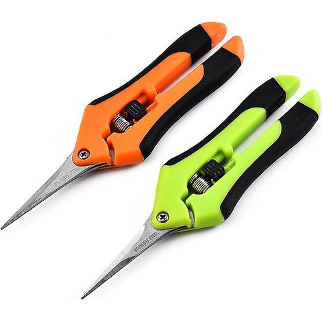 (2 Pc)scateur De Jardin, Scateur Jardin, Professionnel Ciseaux De Jardinage, Pointe Haute Secateur Prcision, Scateur Lame Droite Inoxydable, Main (1/5)