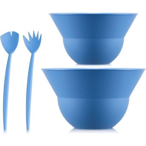 Set of 2 bowls 3 L and 4.9 L with salad servers - BODUM - Topee - Matisse (1/4)