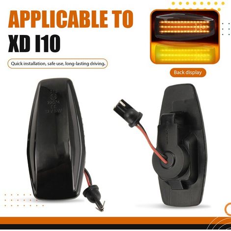 1 pair of turn signals suitable for Hyundai Elantra XD i10, Hyundai Tucson Sonata (1/4)