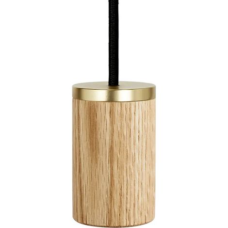 [GEBRAUCHT] B-Ware Tala Pendelleuchte Hängelampe Wohnzimmerlampe Eiche Messing E27 Natur 300cm