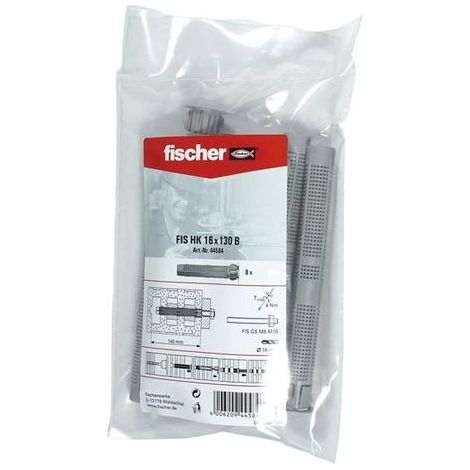 Fischer 8x Douille d'ancrage FIS H 16 x 130 K plastique - 044584