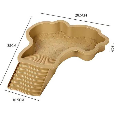Plat d'eau Bassin pour Tortue De Piscine avec Rampe, Abreuvoir Tortue Terrestre, Terrarium Tortue Terrestre (1/5)