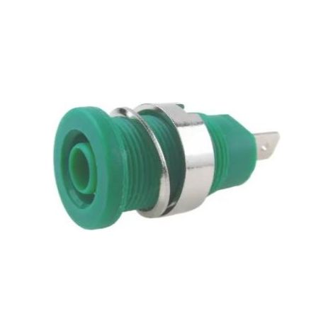 Fiche banane femelle 4 mm RS PRO Vert Femelle 24A 1000V ( Prix pour Paquet de 5 )