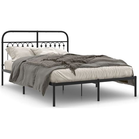Maison Exclusive - Estructura cama sin colchón con cabecero metal