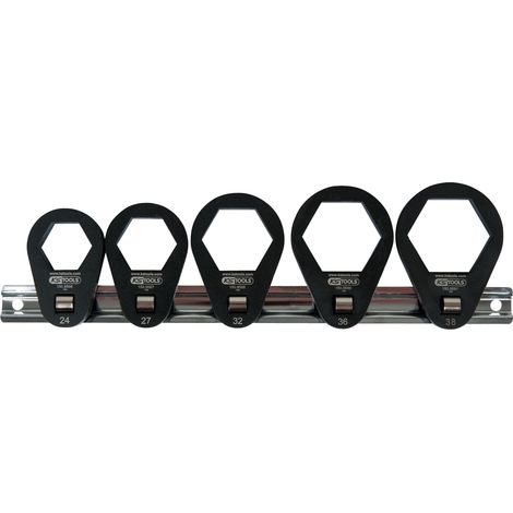 KS TOOLS Jeu de clés à douille mâle 3/8', extra plates, 5 pcs ( 150.9585 ) (1/5)