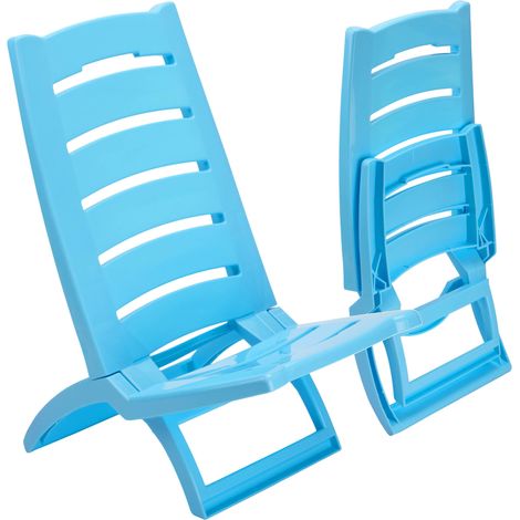 Chaise de plage bleue TIRRENO (1/5)