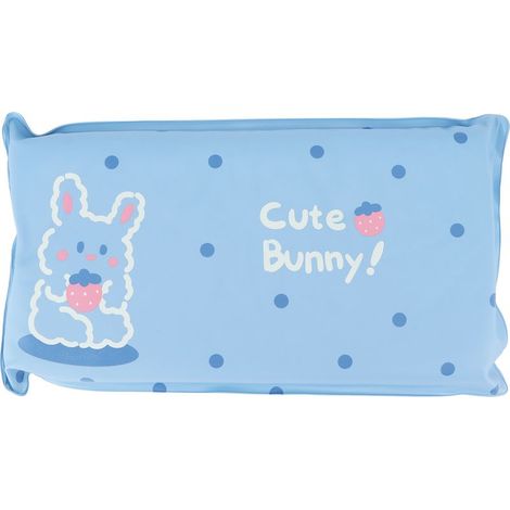 Coussin rafraîchissant pliable en gel cristal de glace pour sieste, enfant et adulte, motif lapin bleu (1/5)