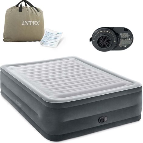 Materasso gonfiabile 203x152x56cm con pompa elettrica incorporata INTEX 64418ND (1/5)
