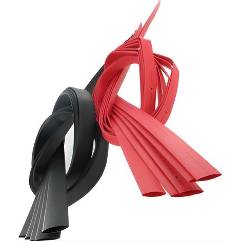 Gaine thermo-formable rouge 12,7mm - Sac de 5 unités