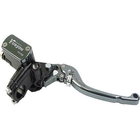 Levier CNC pour moto, piston de 14 mm, maître-cylindre de frein, pompe d'embrayage hydraulique pour scooter Vespa Yamaha MXS125 - Gris droit (1/5)