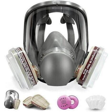 Masque Respiratoire Réutilisable avec Filtres, Masque à Gaz de Protection Respiratoire, Masque Anti Poussière pour Peinture, Soudage, Vapeurs Organiques, Ponçage, Graffiti