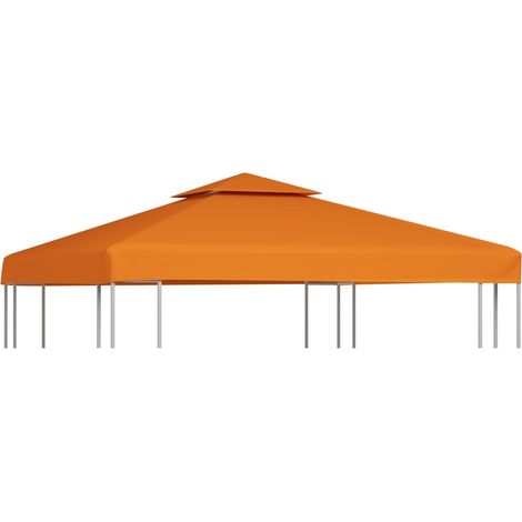 Gazebo Cover Canopy Replacement 310 g / m² Orange 3 x 3 m vidaXL