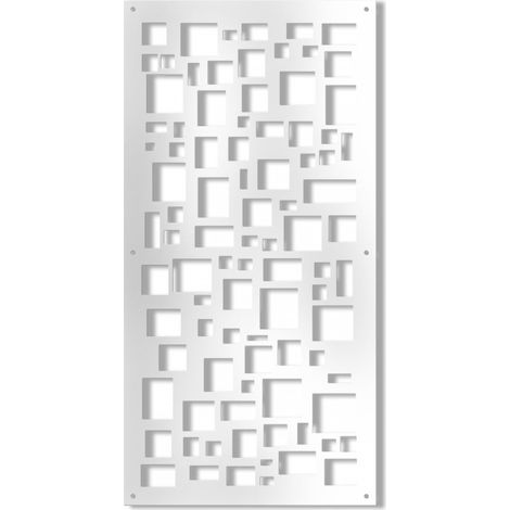 RANDOM - Panneau ajouré en PVC Brise-soleil - Couleur : blanc - Dimension : 73x148 cm