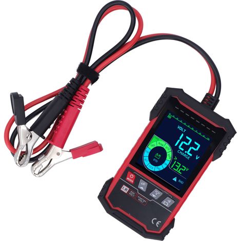 Kfz-Batterietester 12V/24V 100–1999 CCA Last, Lichtmaschinenprüfgerät für Lkw und Boote, 3,2-Zoll-Bildschirm (1/5)