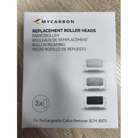 3 rouleaux de rechange BCM-8003 pour enlever les callosités, têtes de recharge pour limes à pieds pédicure compatibles avec les limes à pieds électriques (fine, moyenne, grossière)