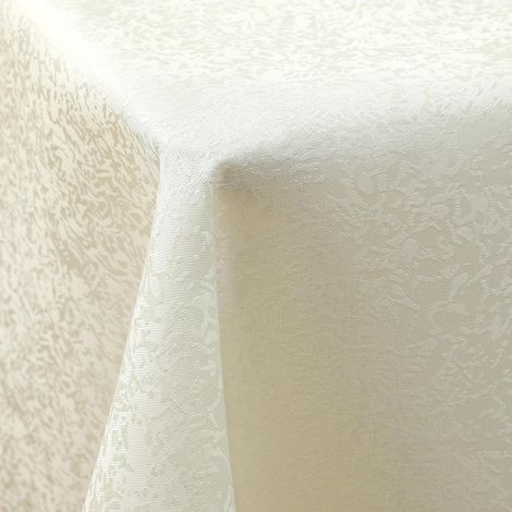 Nappe lavable Rectangulaire 130x160cm Jacquard Beige Facile d'entretien
