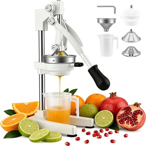 Presse-agrumes manuel, presse-oranges, presse-agrumes en acier inoxydable en alliage d'aluminium, pour oranges, citrons, grenades, pamplemousses (1/5)