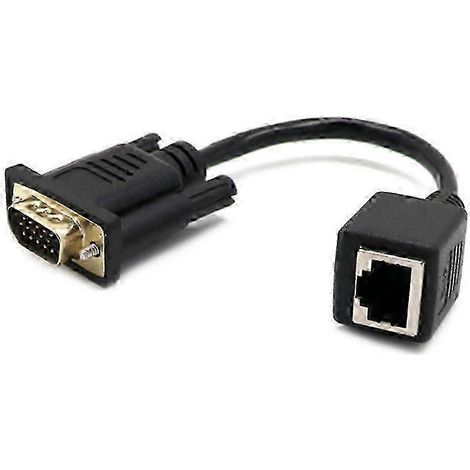 Câble adaptateur VGA vers RJ45, câble d'extension avec connecteurs mâle/femelle/femelle (1/5)
