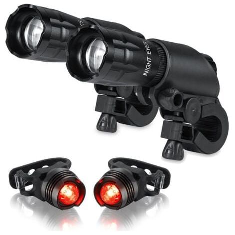 Kit de phare de vélo de montagne 5W, torche de cyclisme, zoom Rechargeable, lumière forte (Style 2) (1/5)
