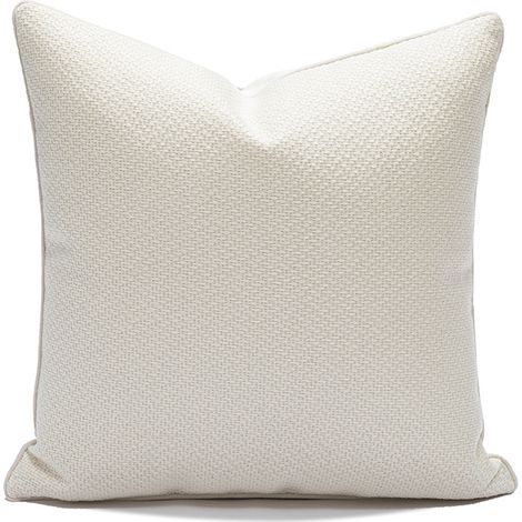 MINKUROW Federa Cuscino Ricamata 45x45 - Set di 2, Federa Elegante e Moderna, Perfetta per Decorare il Tuo Divano, Camera da Letto, Soggiorno e Auto Bianco (1/5)