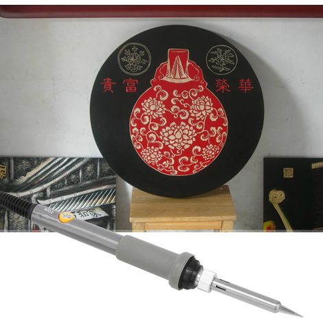 Fer à souder professionnel réglable avec 53 accessoires, 220V pour prise européenne, couleur grise. (1/5)