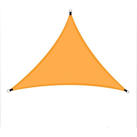 Voile d'ombrage Triangulaire Imperméable Orange 4X4X4M (1/5)
