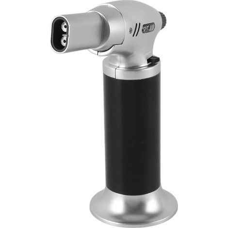 Briquet torche rechargeable, coupe-vent, à flamme réglable, mini-chalumeau avec verrouillage de sécurité pour camping, cuisine, bougies et barbecue.