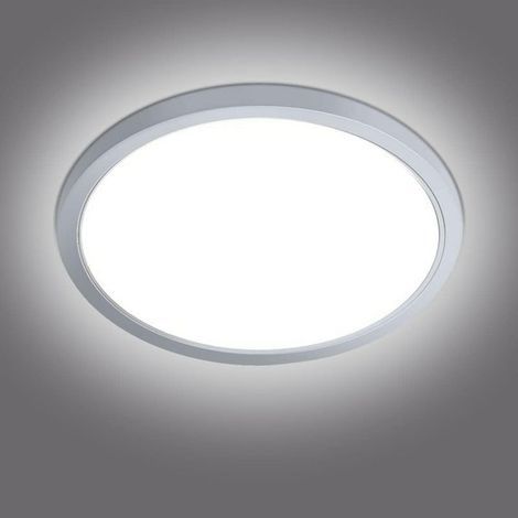 QAZQA 20W LED-Deckenleuchte, 890lm Badezimmer-Deckenleuchte, Kaltweiß 6500K LED-Deckenlampe, IP44 wasserdichte Deckenleuchte, moderne runde Leuchte für Schlafzimmer, Wohnzimmer, Küche, Ø17×2,4cm (1/5)