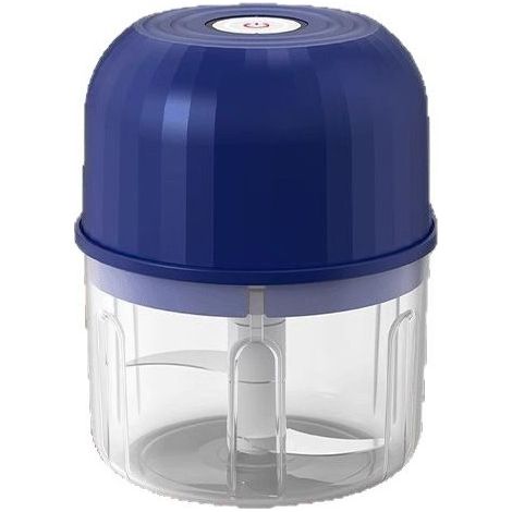 Blender Mini Électrique Mixeur, Nouveau Zerkleinerer Küche Elektrisch Blender Mixeur Limbe à Trois Feuilles, Zwiebel Zerkleinerer Chargement USB pour Légumes Viande Noix (Bleu)