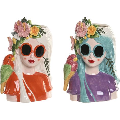 Macetero Ceramica 23X17X32 Chica Loro 2 Surt. (1/3)