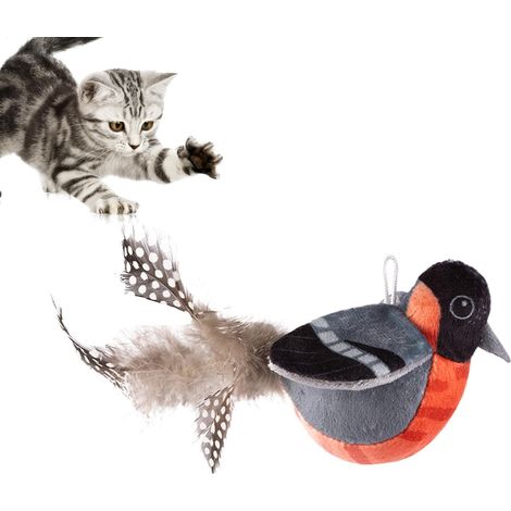 Jouet Oiseau pour Chat, Jouet pour Chat Interactif, Jouet Interactif pour Chien Et Chat, Oiseau Volant pour Chat, Jouet Chat Oiseau Qui Bouge pour Chiens Et Chats De Petite Et Moyenne Taille (1/5)