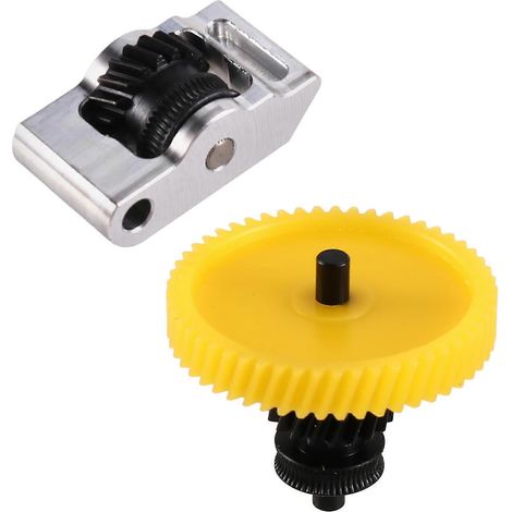 Kit d'engrenages d'extrudeuse BambuLab P2S, engrenage en acier trempé nickelé intégré, pièces de rechange pour imprimante 3D P2S (1/5)