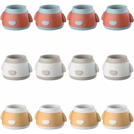 SHINING HOUSE Tapas protectoras para patas de sillas, cubiertas para patas de mesa redondas antiarañazos, protector de silicona para muebles, patas de copa para muebles para pisos de madera (1/5)