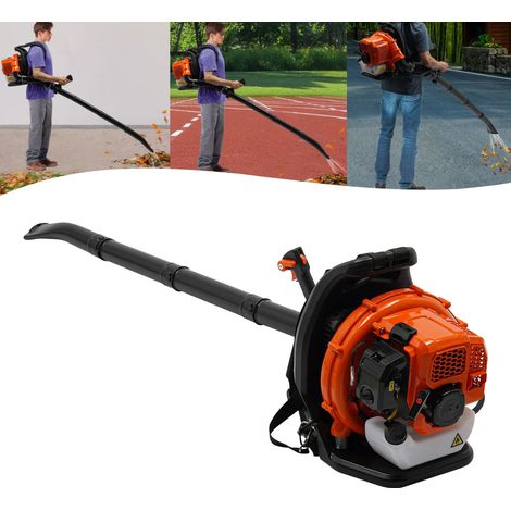 Soffiatore a zaino a benzina a due tempi, motore da 42,7 cc, uso professionale, ideale per rimuovere foglie, neve, detriti e polvere da giardini e prati