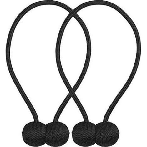 Magnetische Gardinenhalter – Schwarz – 2er-Pack – Kein Bohren erforderlich – Elegantes Design (1/4)