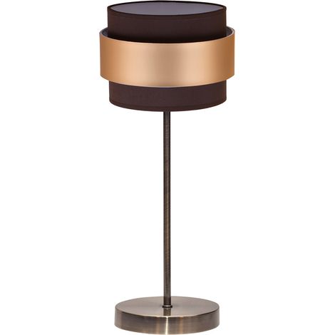 Sobremesa Bremen Cuero/marron-oro 1xe14 39x16x16 Cm