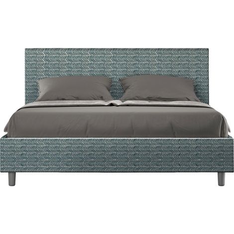 Letto Matrimoniale 160x190 cm Senza Rete Adele Aragona 8 Blu (1/5)