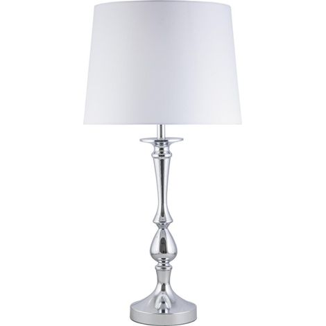 Lámpara de sobremesa rinconera modelo Tudor acabado cromo 70cm(alto) 36cm(ancho). (1/3)