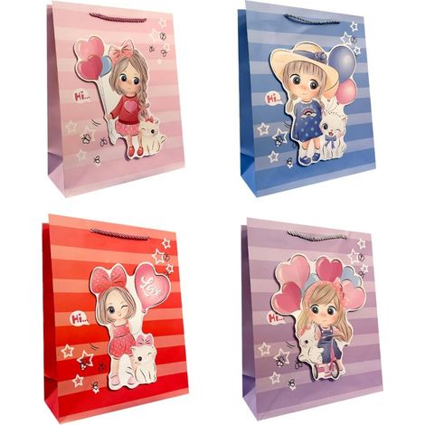 Bolsa de regalo infantil con diseño 3D