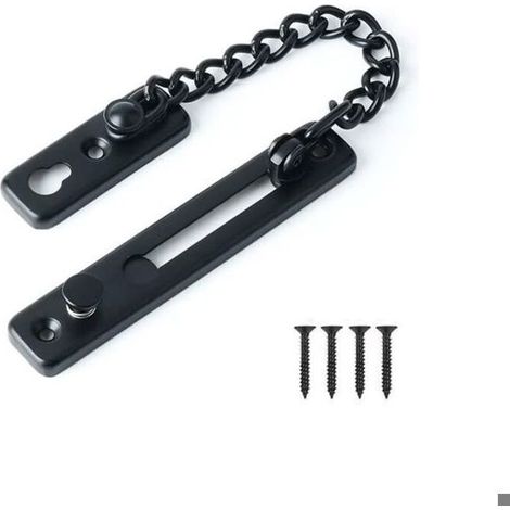 (18.5×4.6×1cm)Chaîne de Porte de Sécurité Limiteur de Porte Étroit Verrou de Porte Anti-Vol à Ressort avec Vis pour Porte Interne à (1/4)