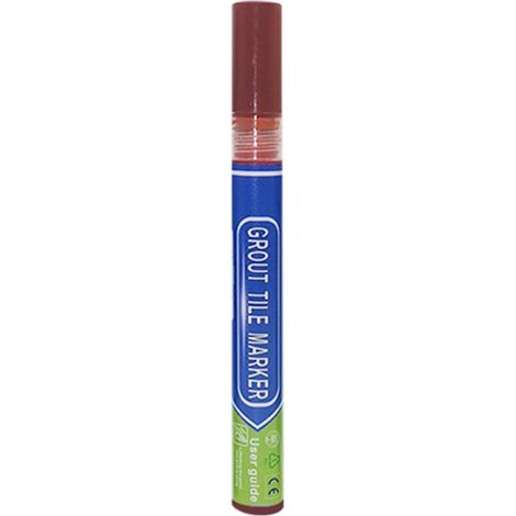 Stylo pour joints de carrelage, réparateur de joints, stylo de recharge murale à séchage rapide, marqueur de réparation pour salle de bain, cuisine, porche, terrasse (marron) (1/5)